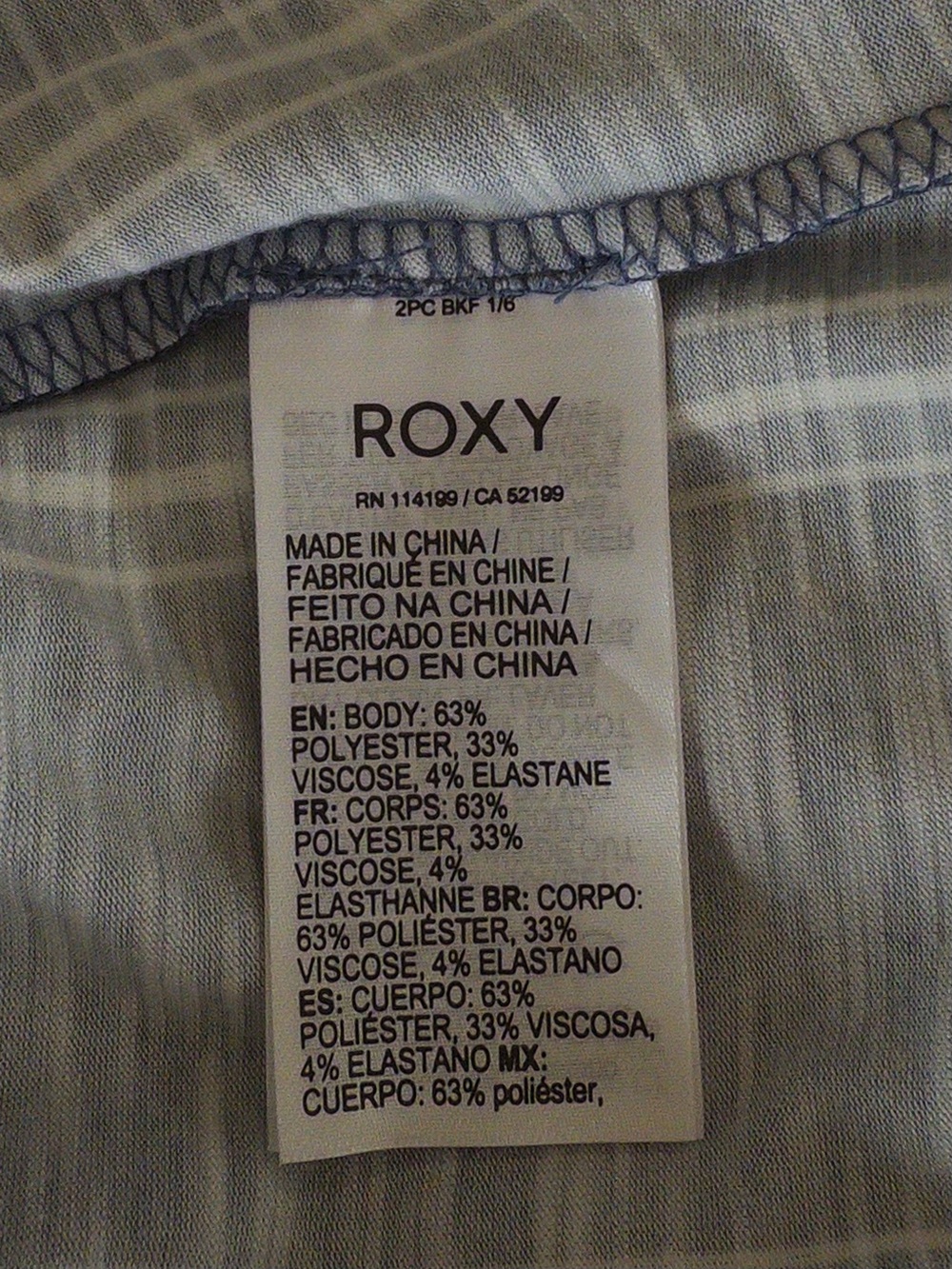 Roxy Promised Land Blue Gray Striped Slip Midi Dress Size M - Picture 11 of 14